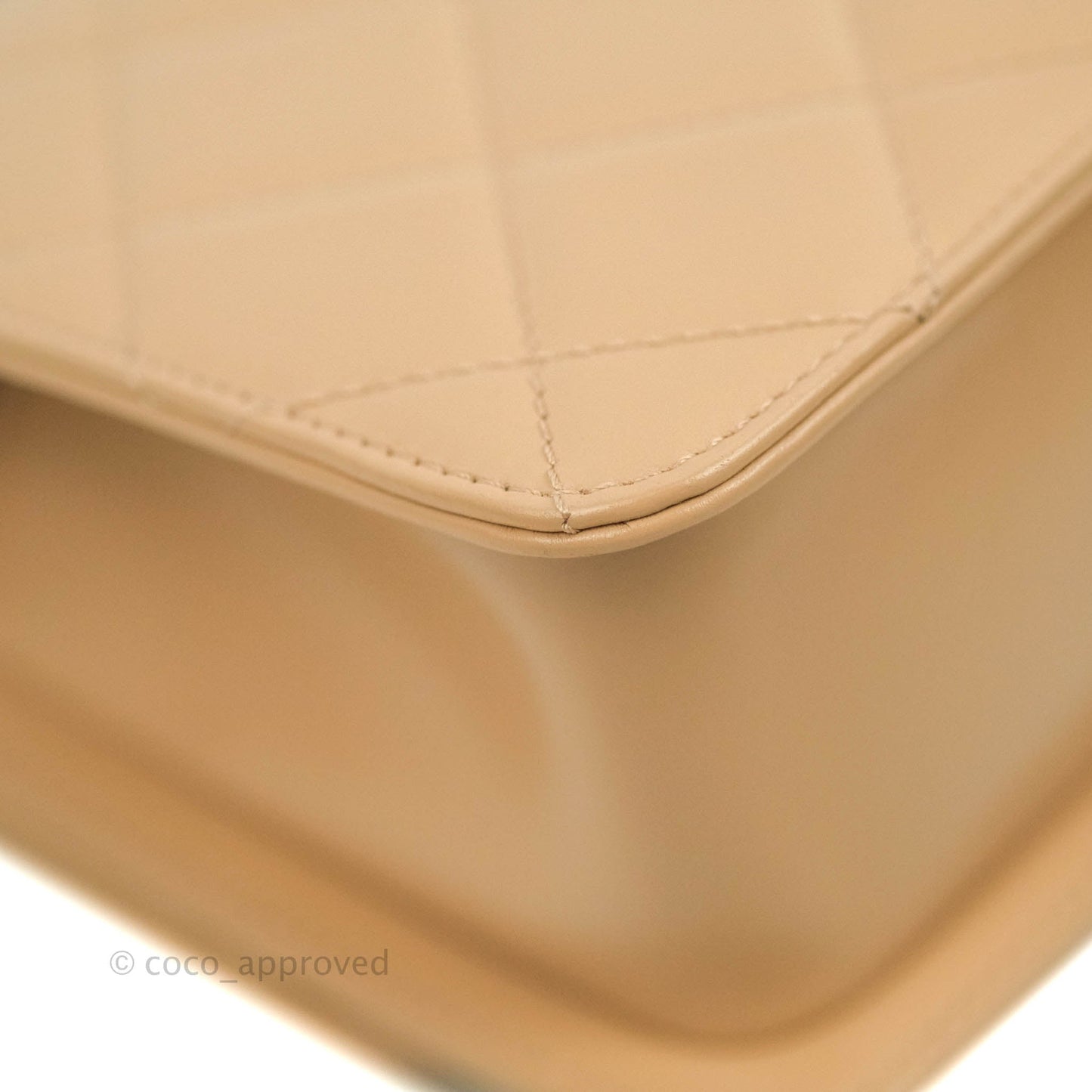 Chanel Quilted Mini Perfect Fit Adjustable Beige Calfskin Gold Hardware 21A