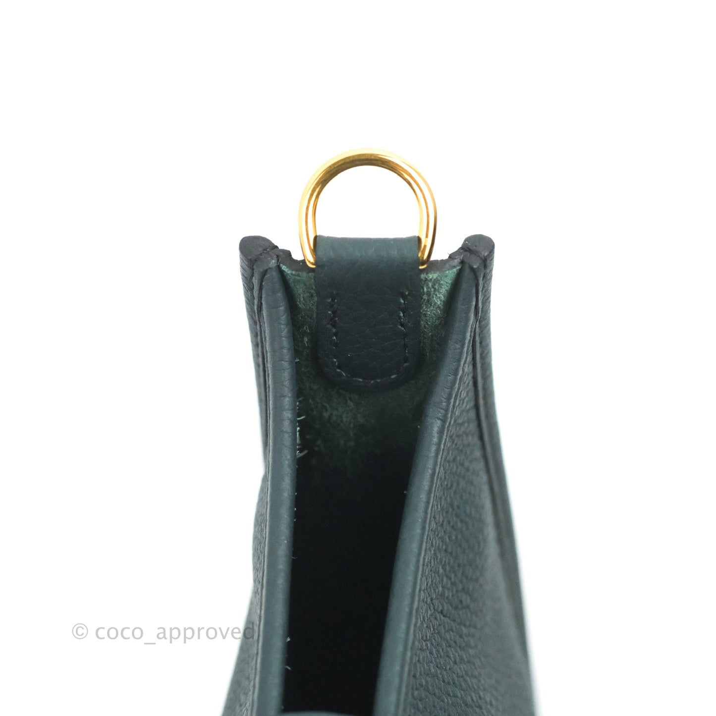 Hermès Mini Evelyne 16 Vert Rousseau/ Vert Cypress Clemence Gold Hardware