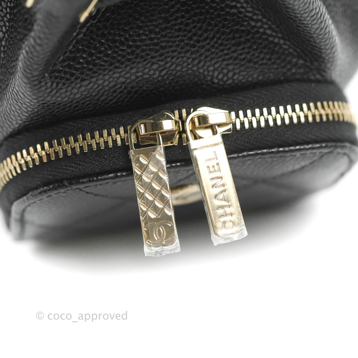 Chanel Mini Bucket with Chain Black Caviar Gold Hardware 22B