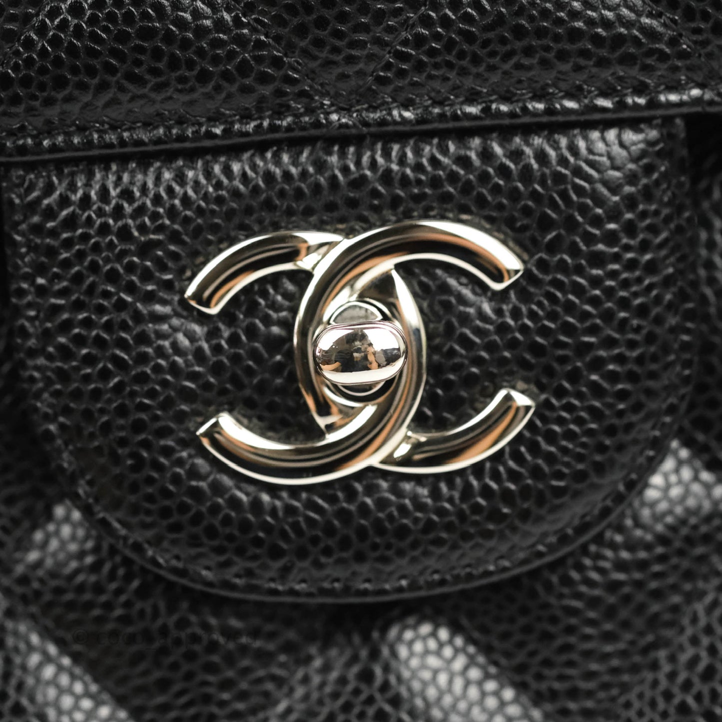 Chanel Jumbo Double Flap Black Caviar Silver Hardware⁣⁣