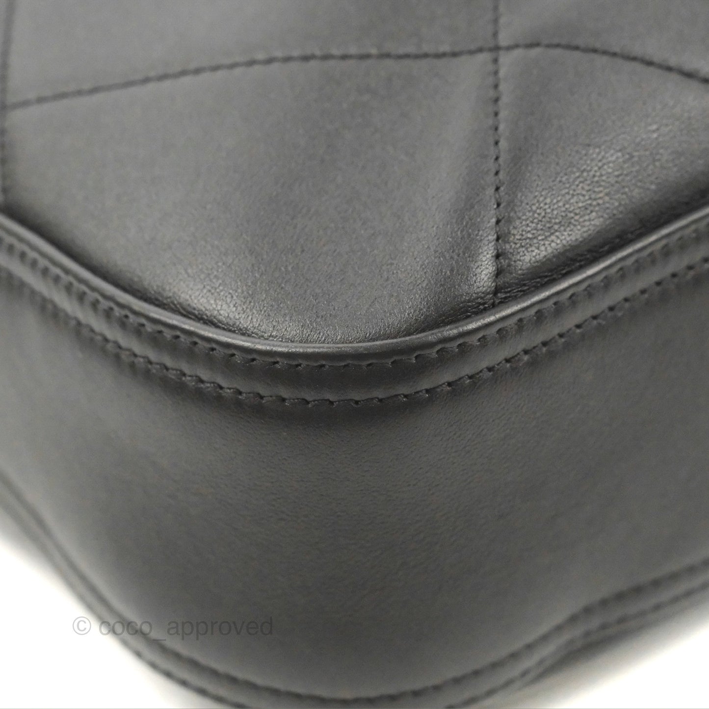 Chanel Large Stitched Easy Mood Hobo Black Calfskin