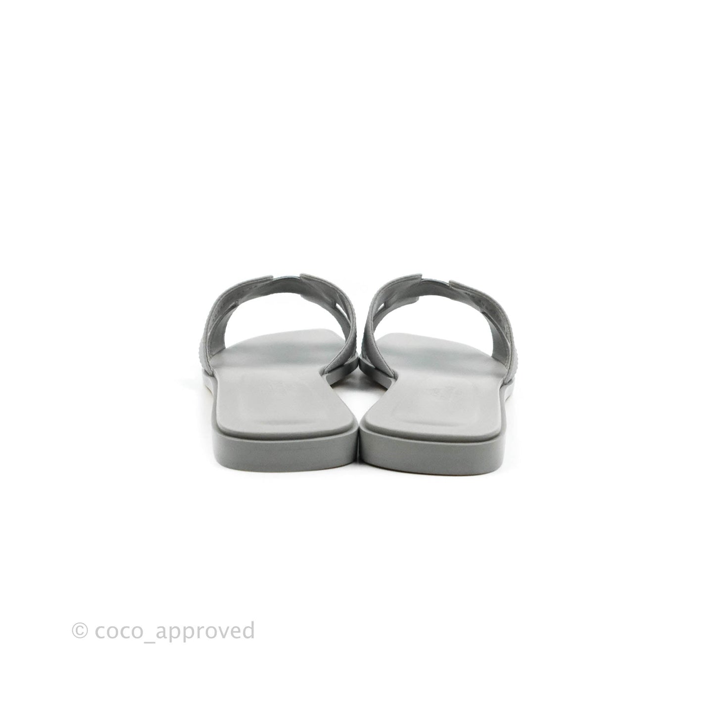 Hermès Oran Sandals Bleu Glacier Size 38