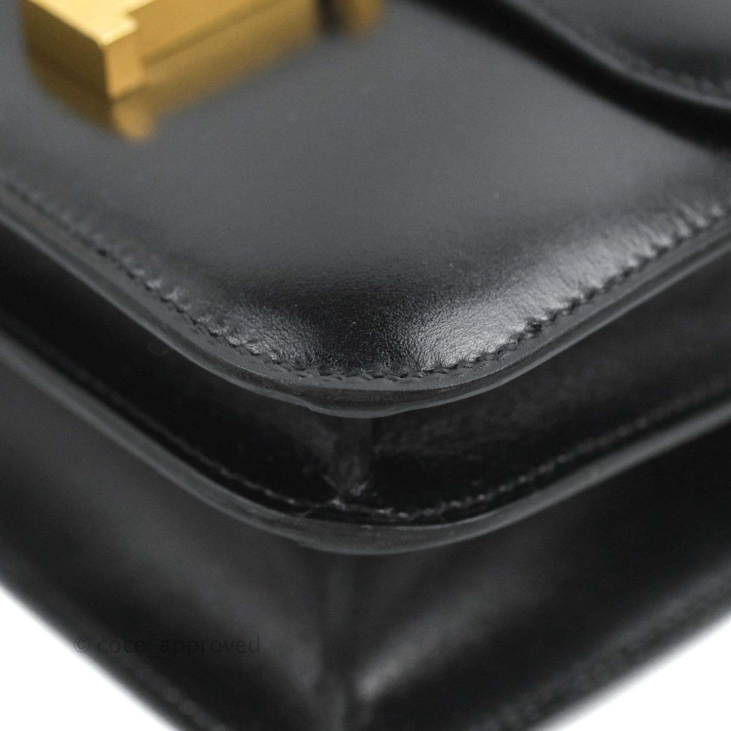 Hermès Constance Mini 18cm Black Box Leather Gold Hardware
