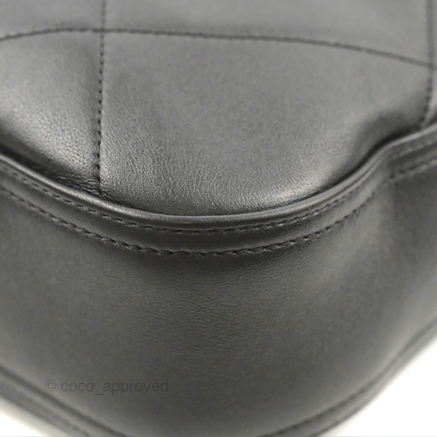 Chanel Large Stitched Easy Mood Hobo Black Calfskin