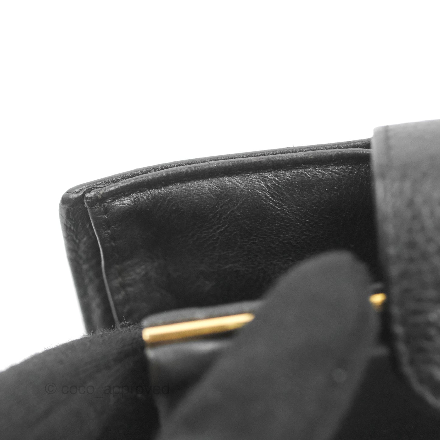 Chanel Vintage CC Wallet Black Caviar Gold Hardware