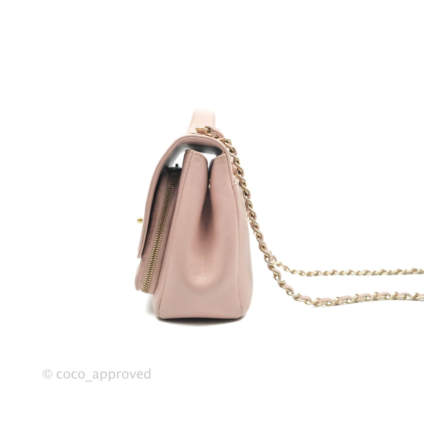 Chanel Quilted Medium Business Affinity Flap Pink Caviar Gold Hardware