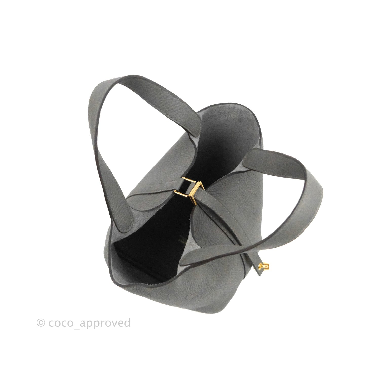 Hermès Picotin Lock 18 Gris Meyer 0L Clemence Gold Hardware