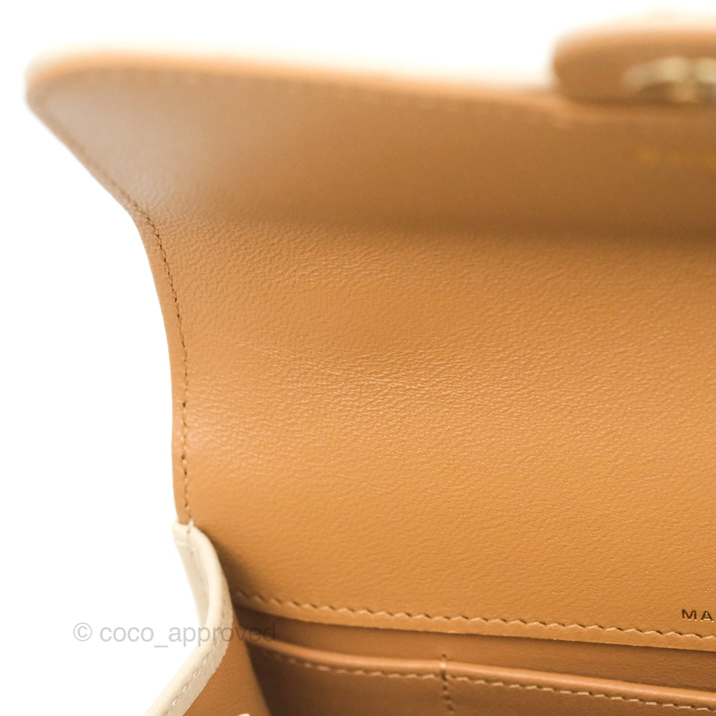 Chanel Top Handle Mini WOC Ecru/Beige Lambskin Gold Hardware 23P
