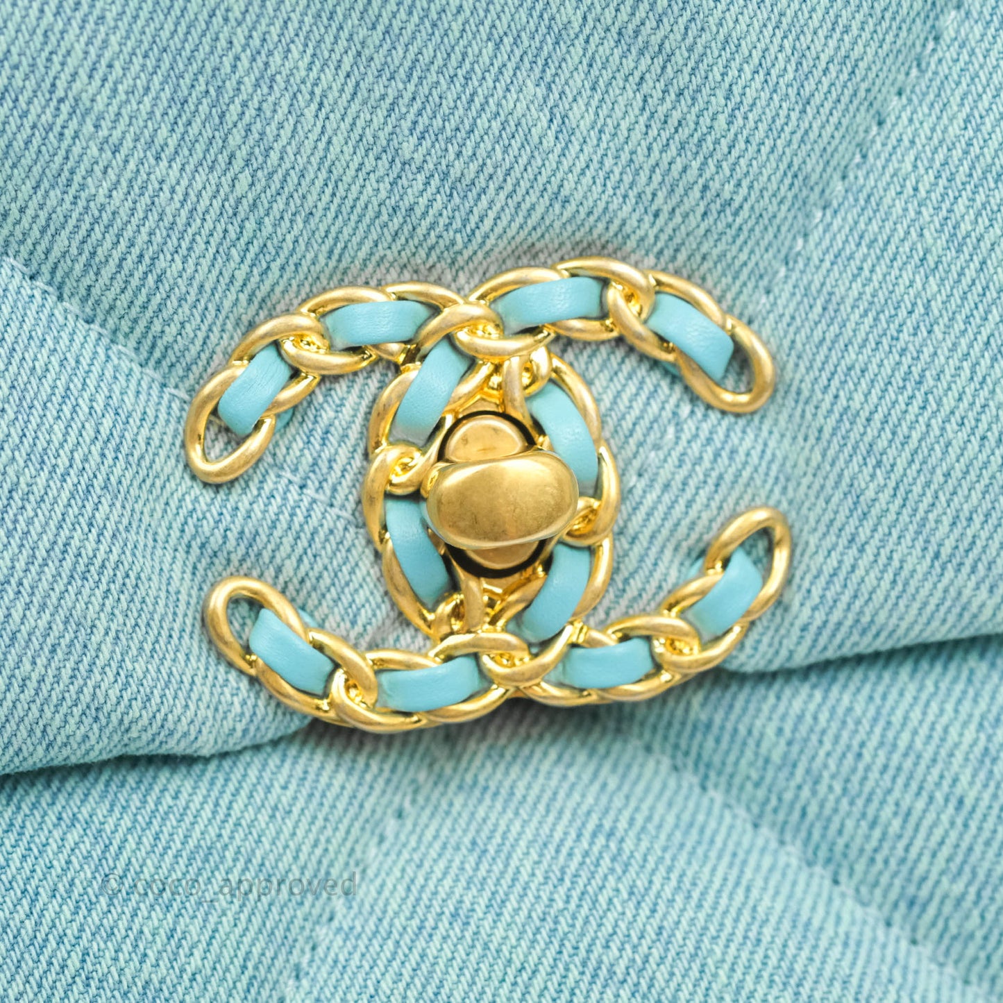 Chanel 19 Small Blue Denim Mixed Hardware