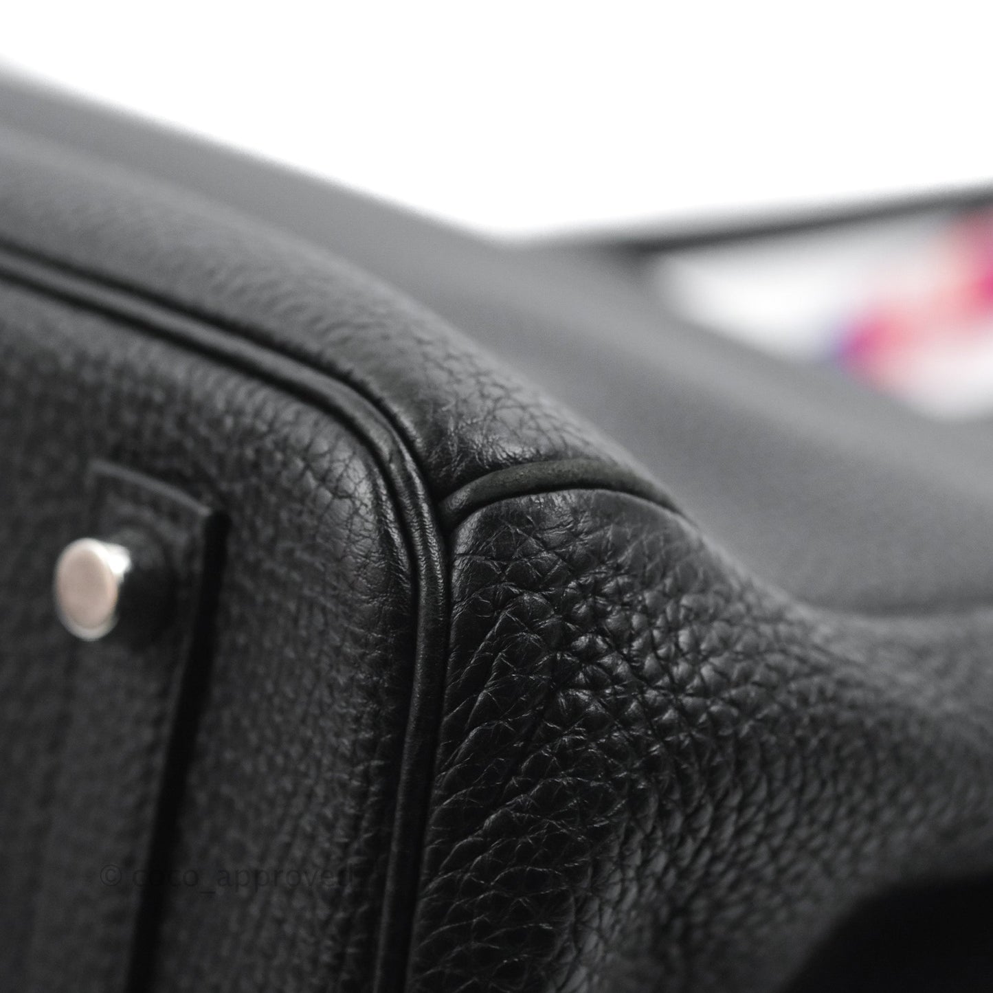 Hermès Retourne Birkin 35 Black Togo Palladium Hardware