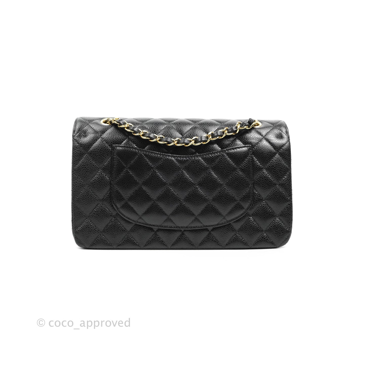 Chanel Medium Classic Quilted Flap Black Caviar Gold Hardware