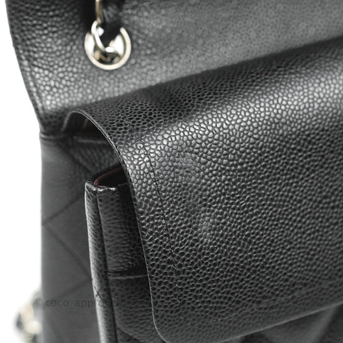Chanel Jumbo Double Flap Black Caviar Silver Hardware⁣⁣