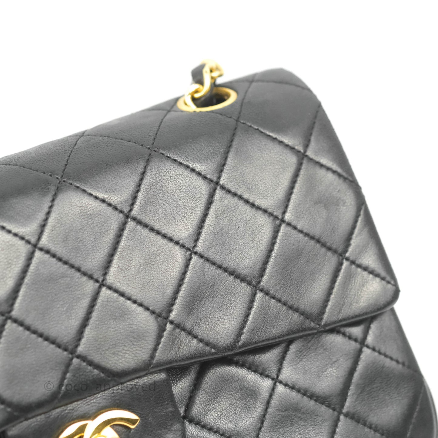 Chanel Classic Vintage Small Flap Black Lambskin 24K Gold Hardware