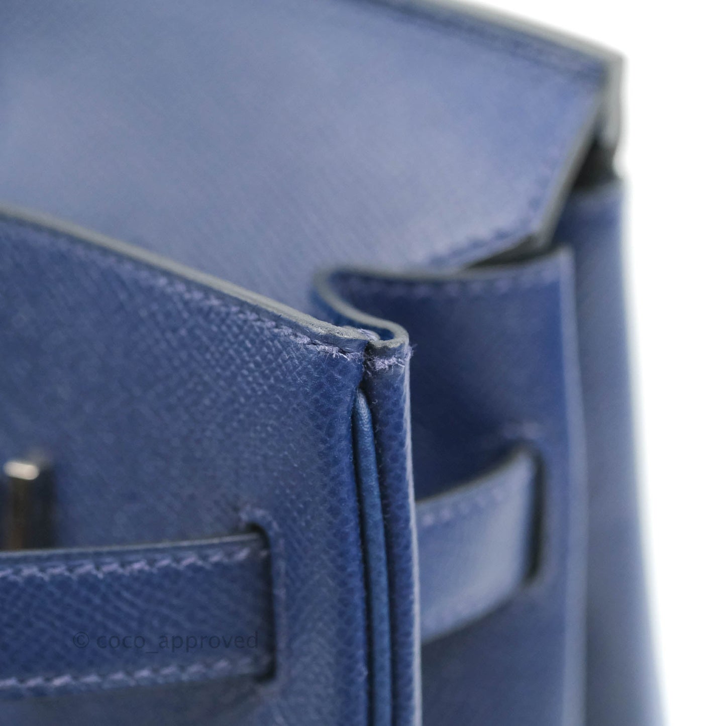 Hermès Birkin 30 Blue Sapphire Epsom Palladium Hardware