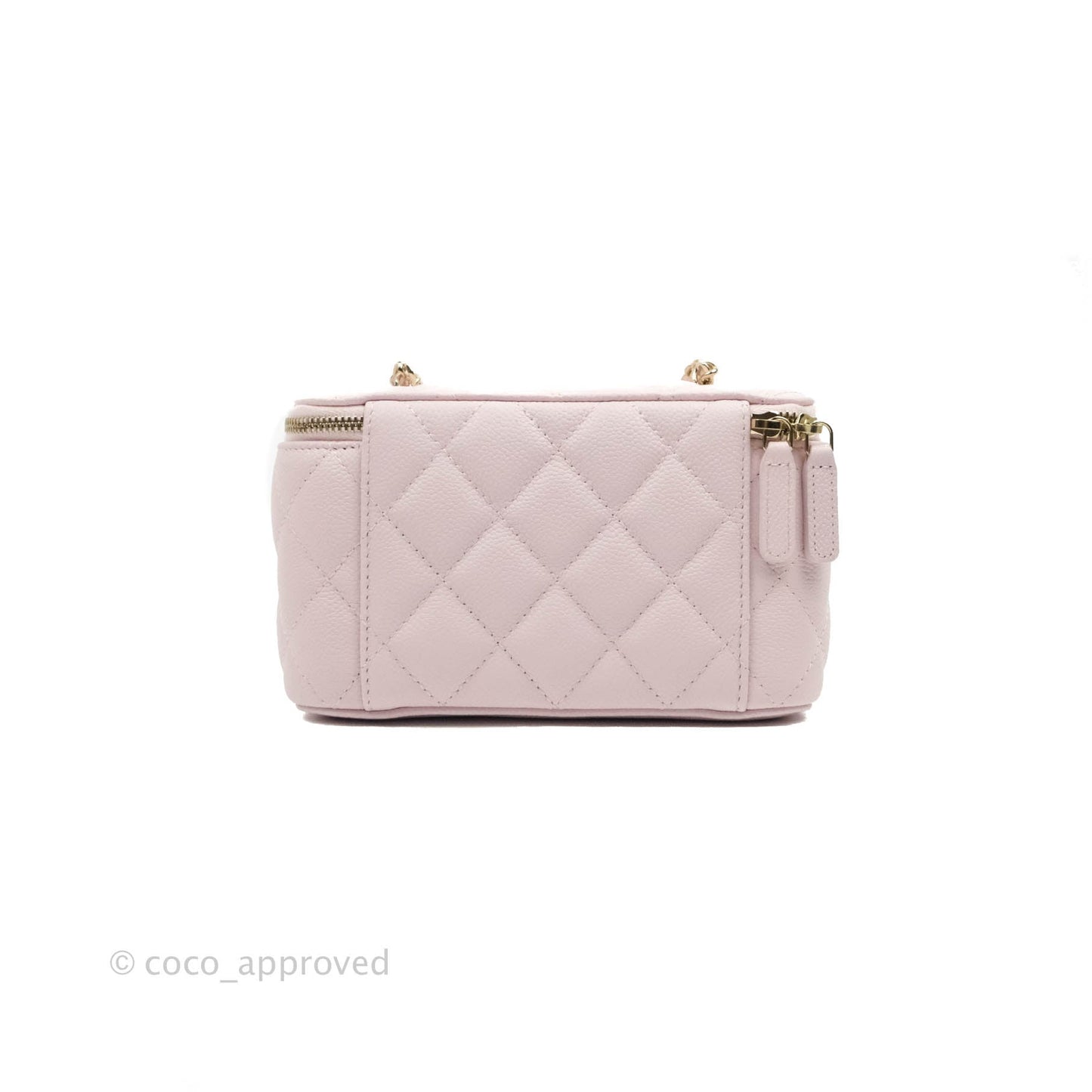 Chanel Vanity with CC Chain Light Pink Caviar Gold Hardware