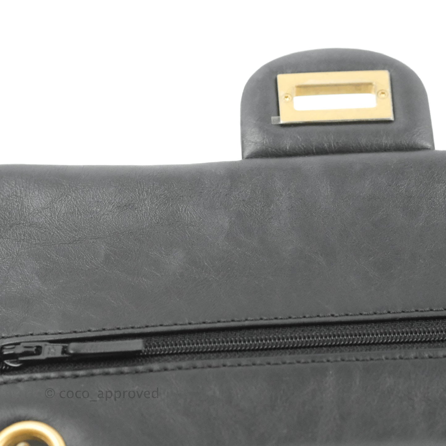 Chanel Reissue 225 Quilted Flap Black Aged Calfskin Aged Gold Hardware