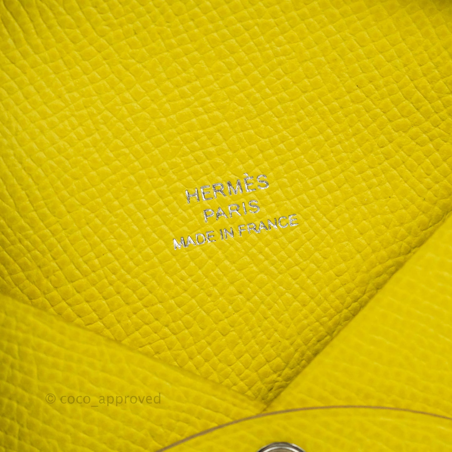 Hermès Calvi Card Holder Epsom Yellow