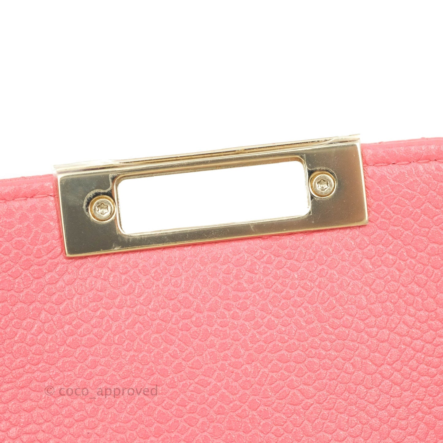 Chanel Golden Class Phone Holder With Chain Pink Caviar Gold Hardware