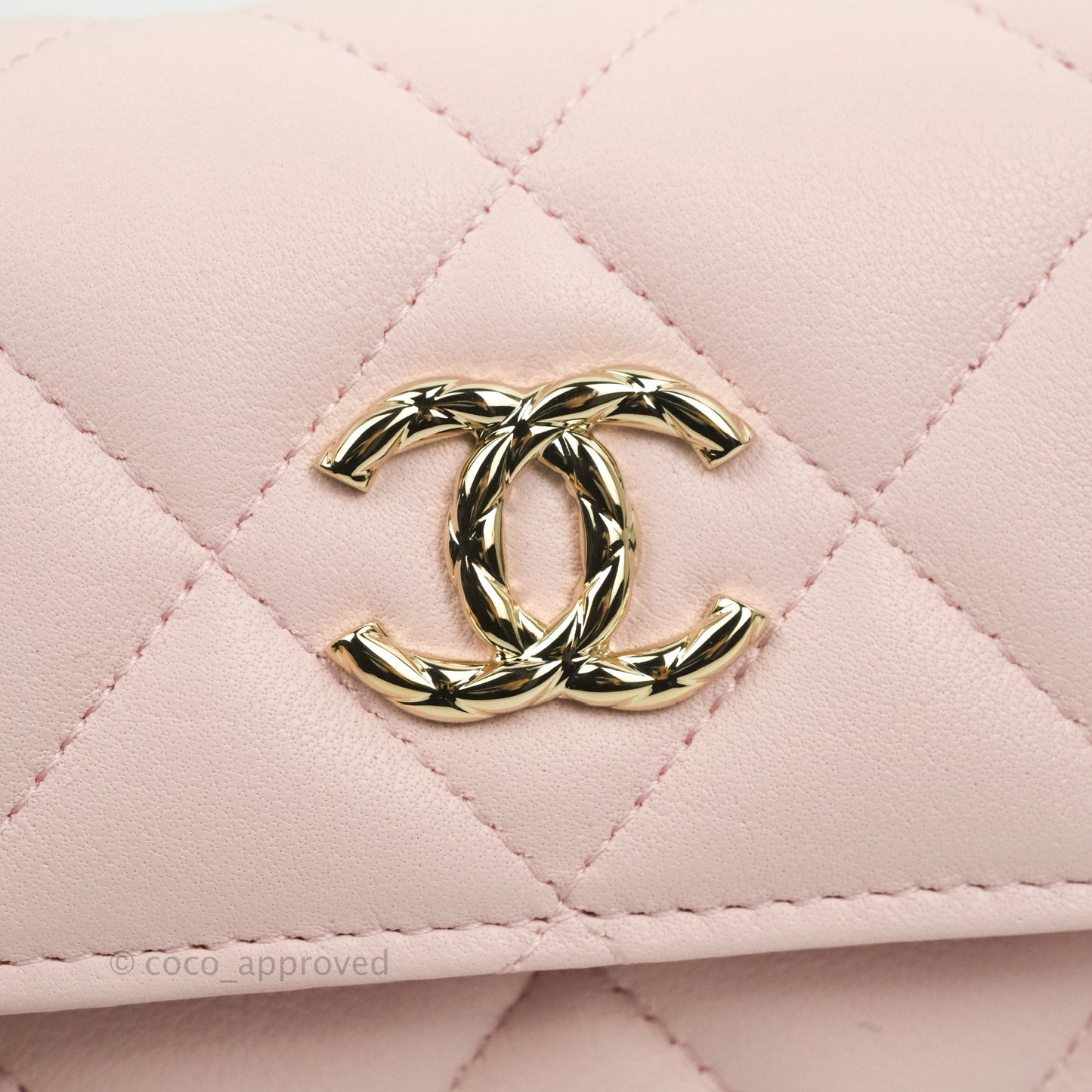 Chanel Mini Clutch With Chain Pink Lambskin Gold Hardware
