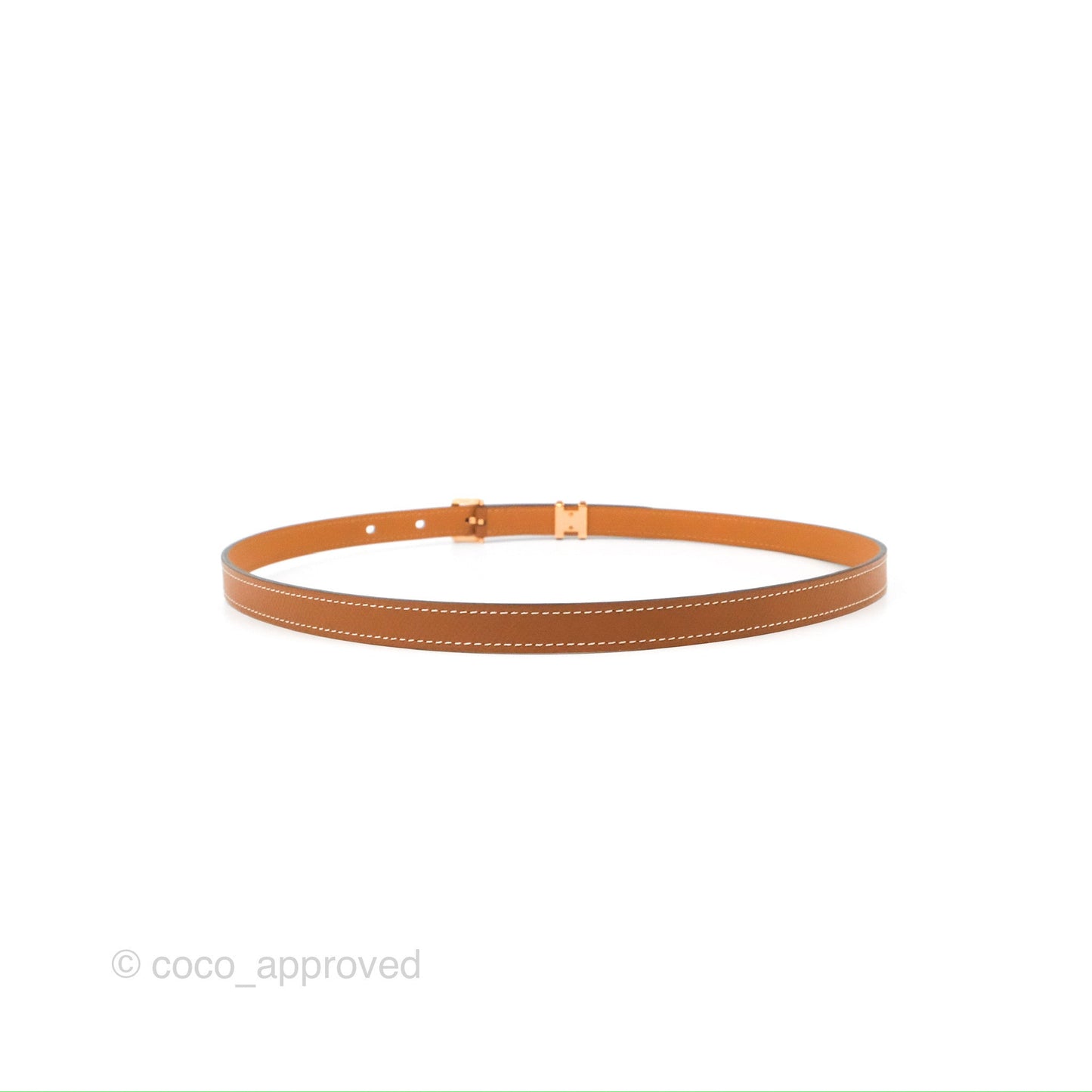 Hermes Pop H 15 Belt Gold Epsom Rose Gold Hardware