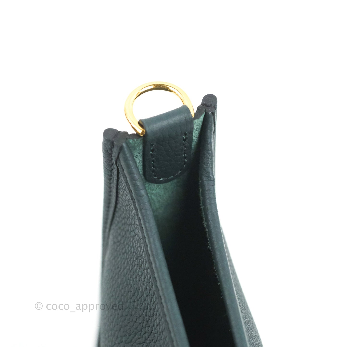 Hermès Mini Evelyne 16 Vert Rousseau/ Vert Cypress Clemence Gold Hardware