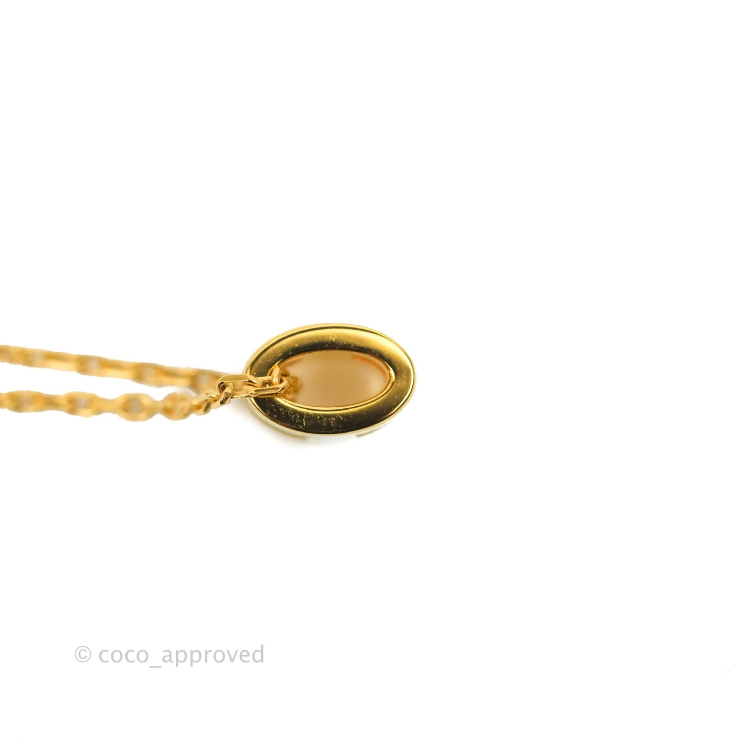Hermès Mini Pop H Green Pendant Necklace Gold Hardware