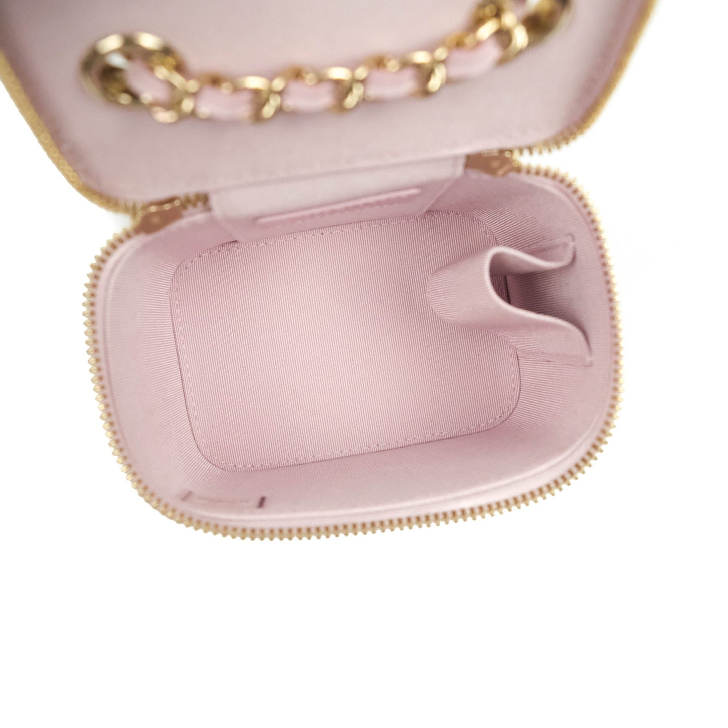 Chanel Mini Vanity Classic With Chain Lilac Rose Clair Caviar Gold Hardware