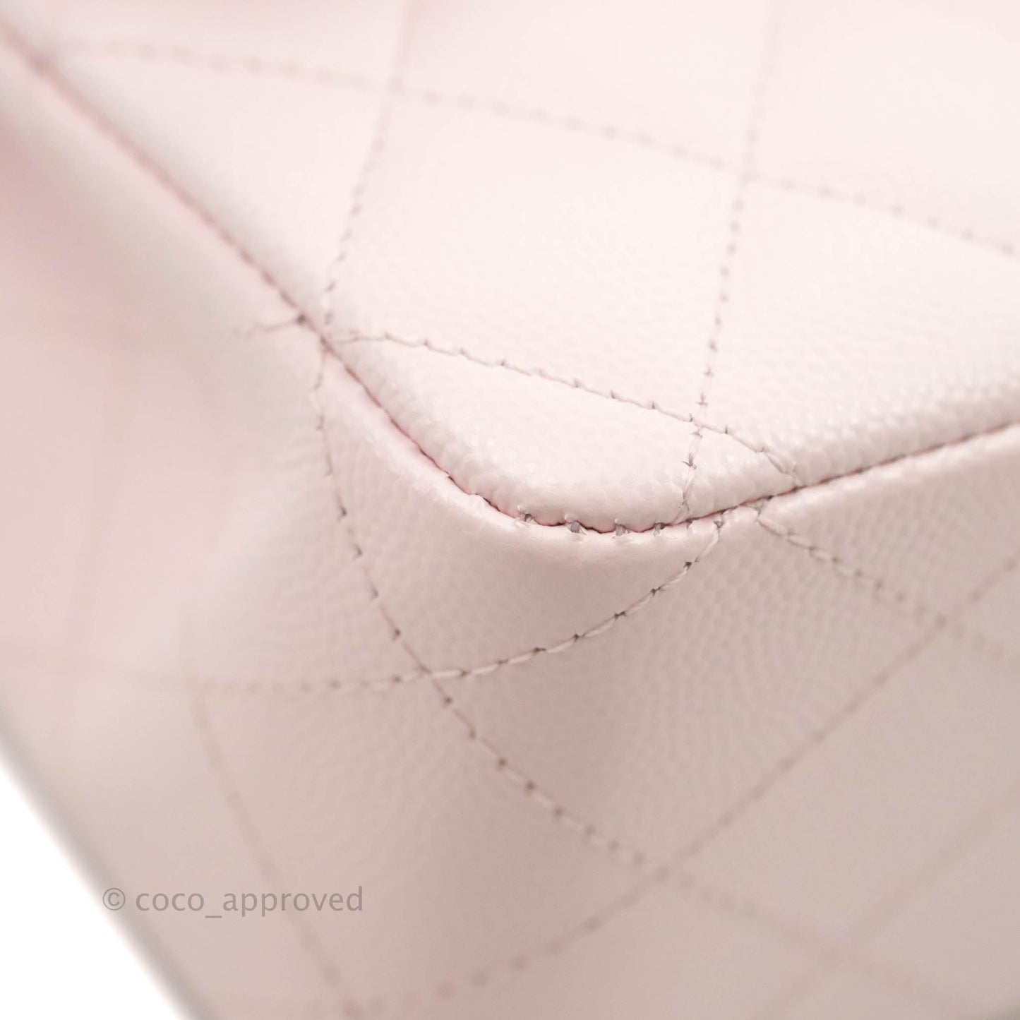 Chanel Classic M/L Medium Flap Quilted Pink Caviar Gold Hardware 22P