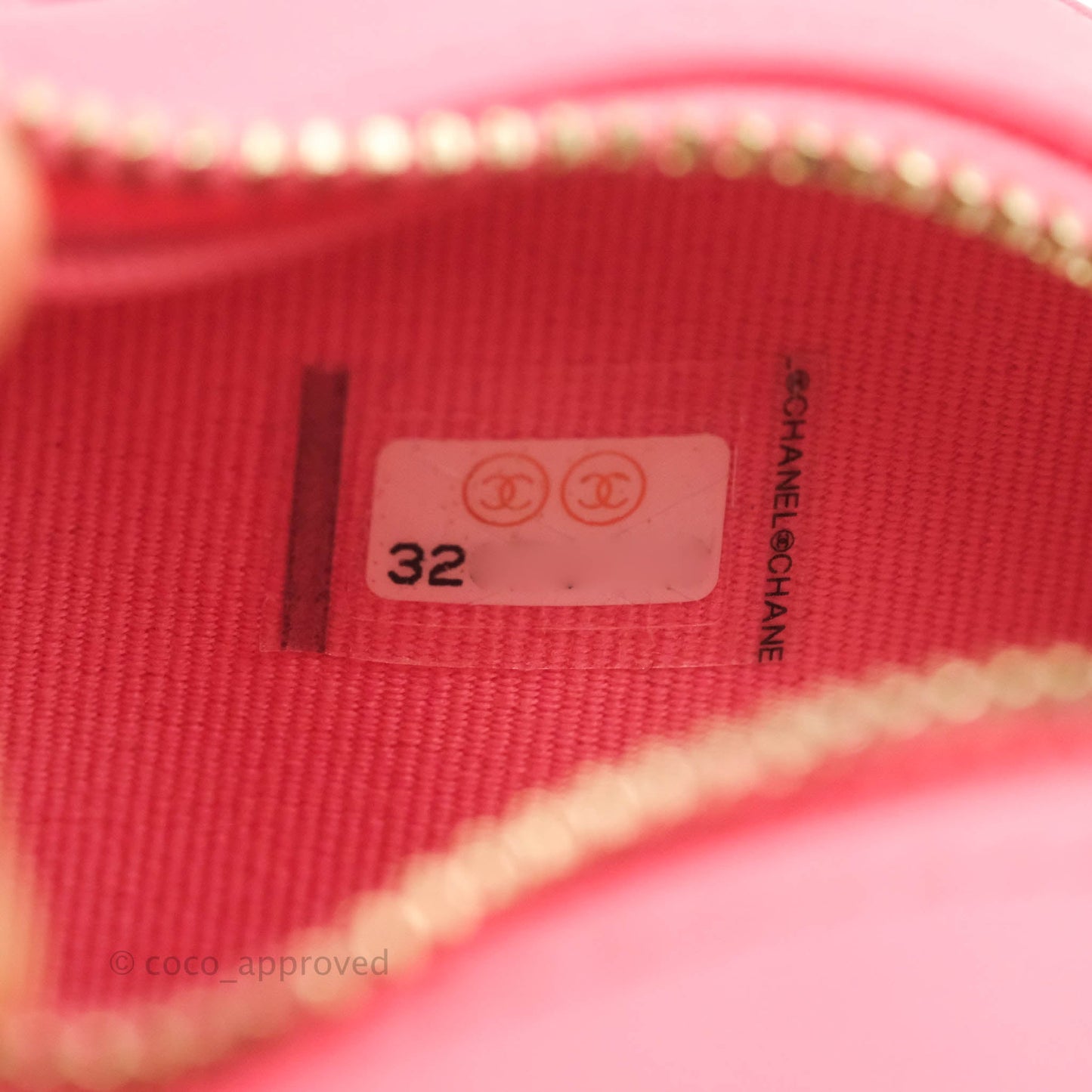 Chanel Mini Heart Belt Bag Pink Lambskin Gold Hardware 22S