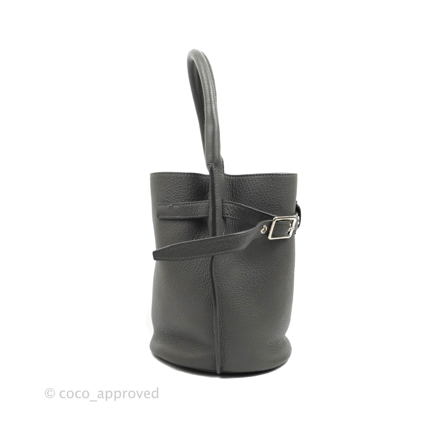 Celine Big Bag Nano Bucket Grey Grained Calfskin
