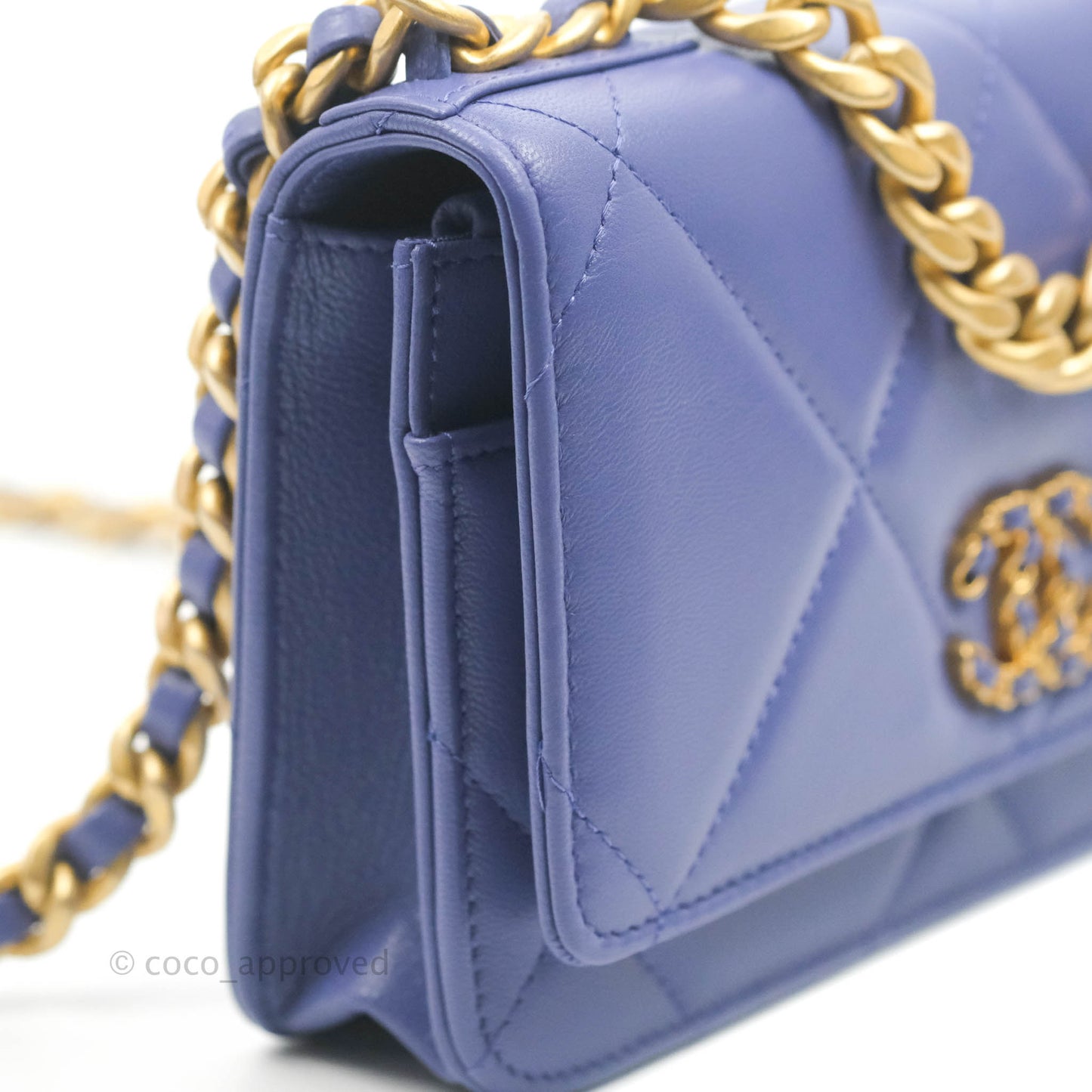 Chanel 19 Wallet on Chain WOC Very Peri Mixed Hardware