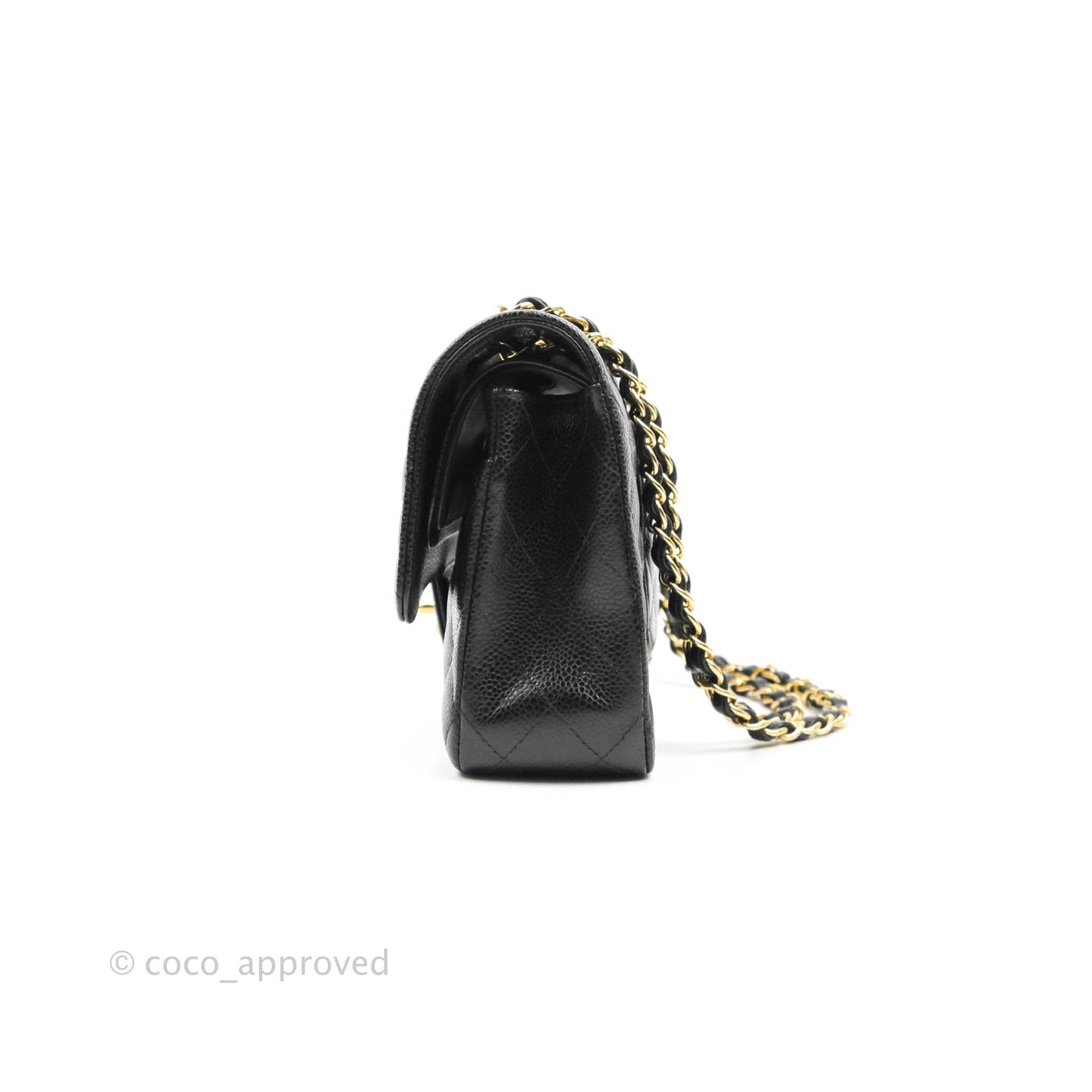 Chanel Medium Classic Quilted Flap Black Caviar Gold Hardware