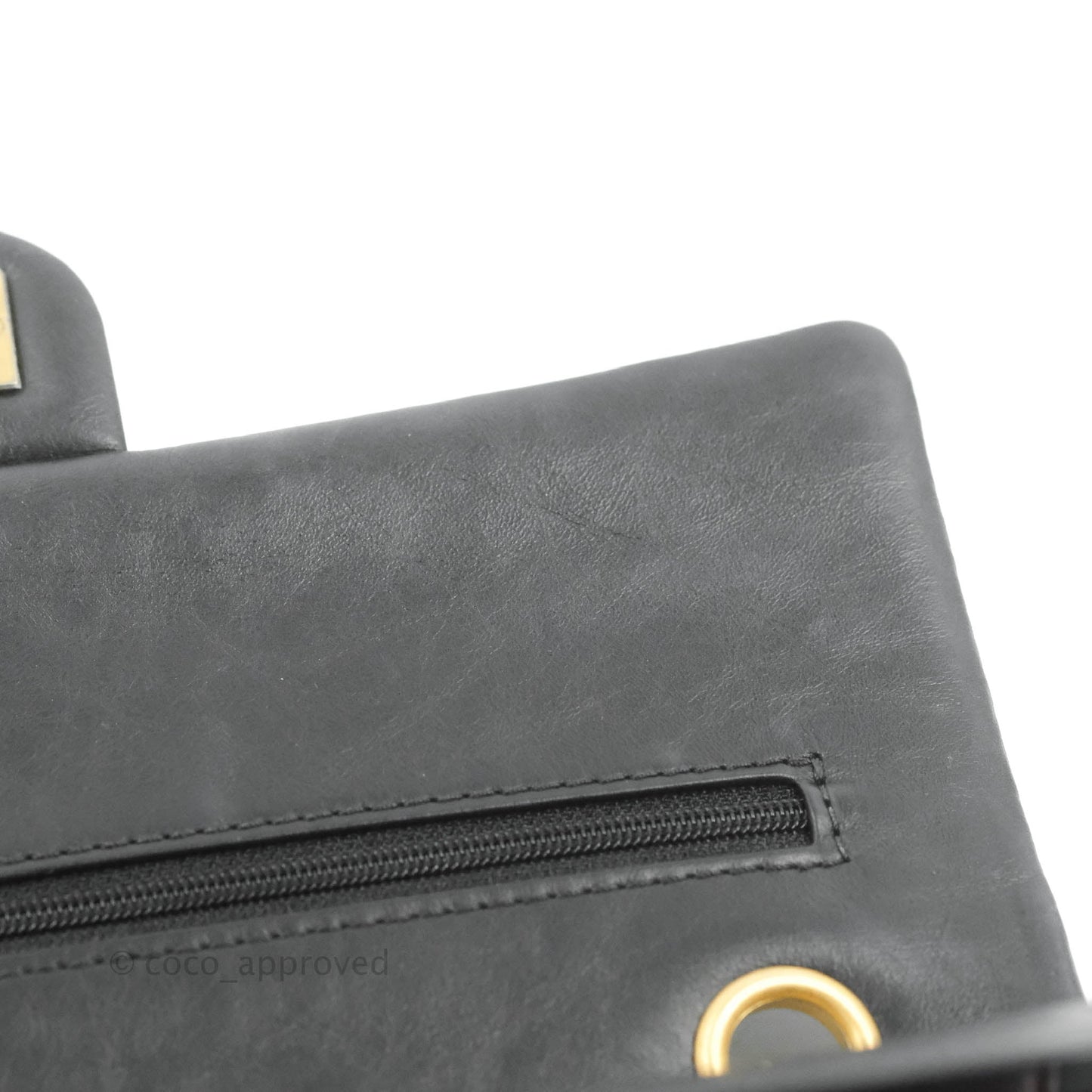 Chanel Reissue 225 Quilted Flap Black Aged Calfskin Aged Gold Hardware