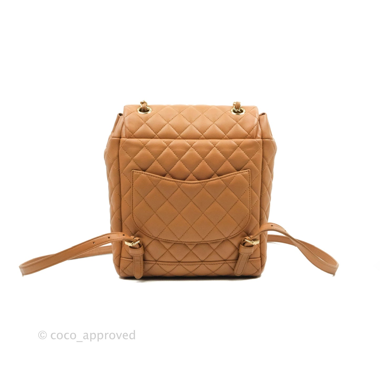 Chanel Quilted Small Urban Spirit Backpack Caramel Dark Beige Calfskin Gold Hardware