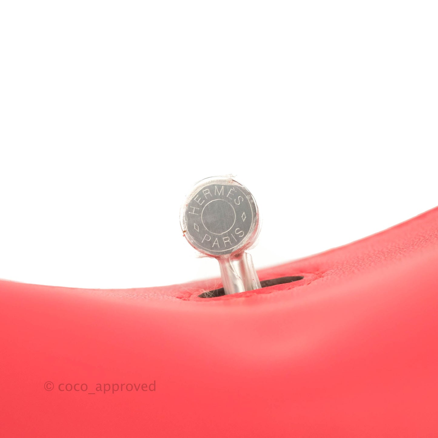 Hermès Mini Lindy 20 Red Swift Palladium Hardware