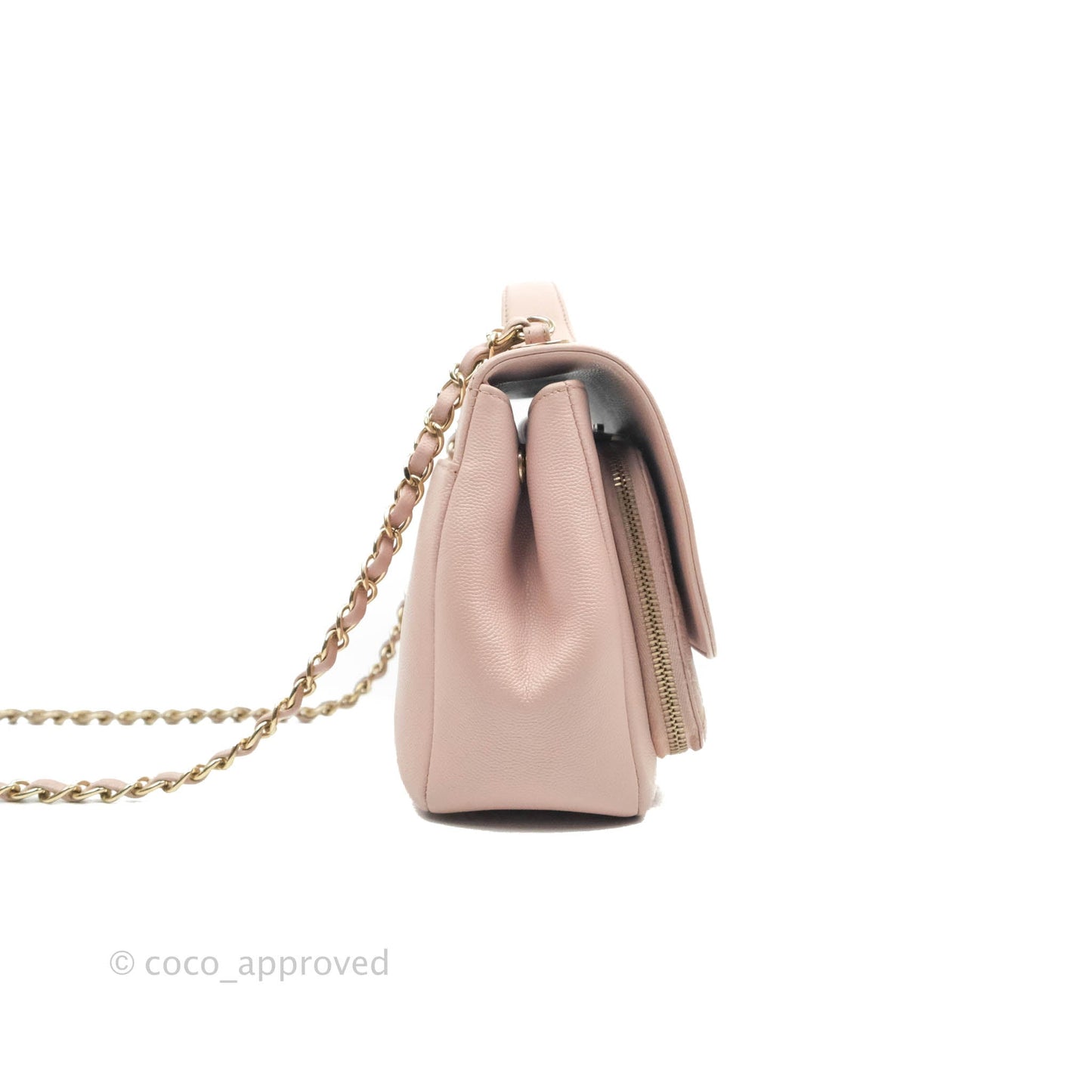 Chanel Quilted Medium Business Affinity Flap Pink Caviar Gold Hardware