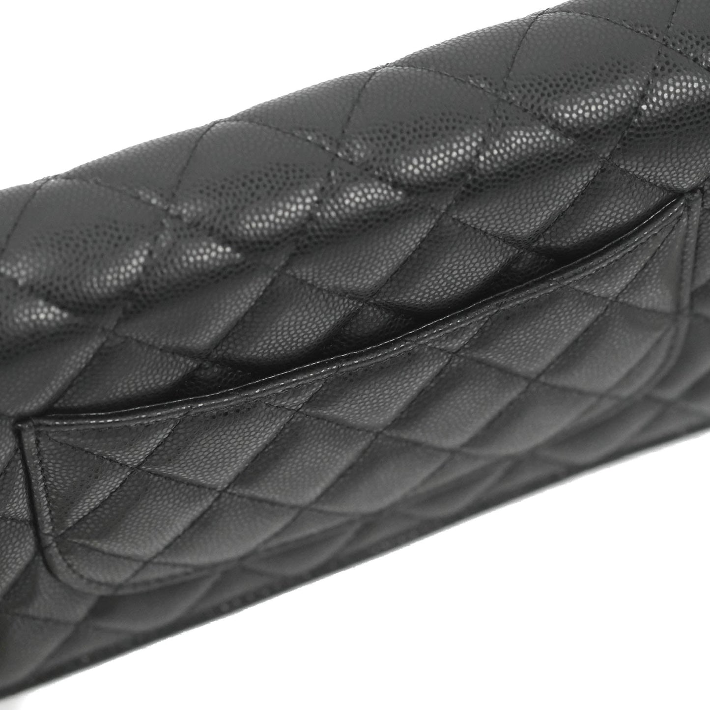 Chanel Quilted Gold CC Coin Wallet on Chain WOC Black Caviar Gold Hardware