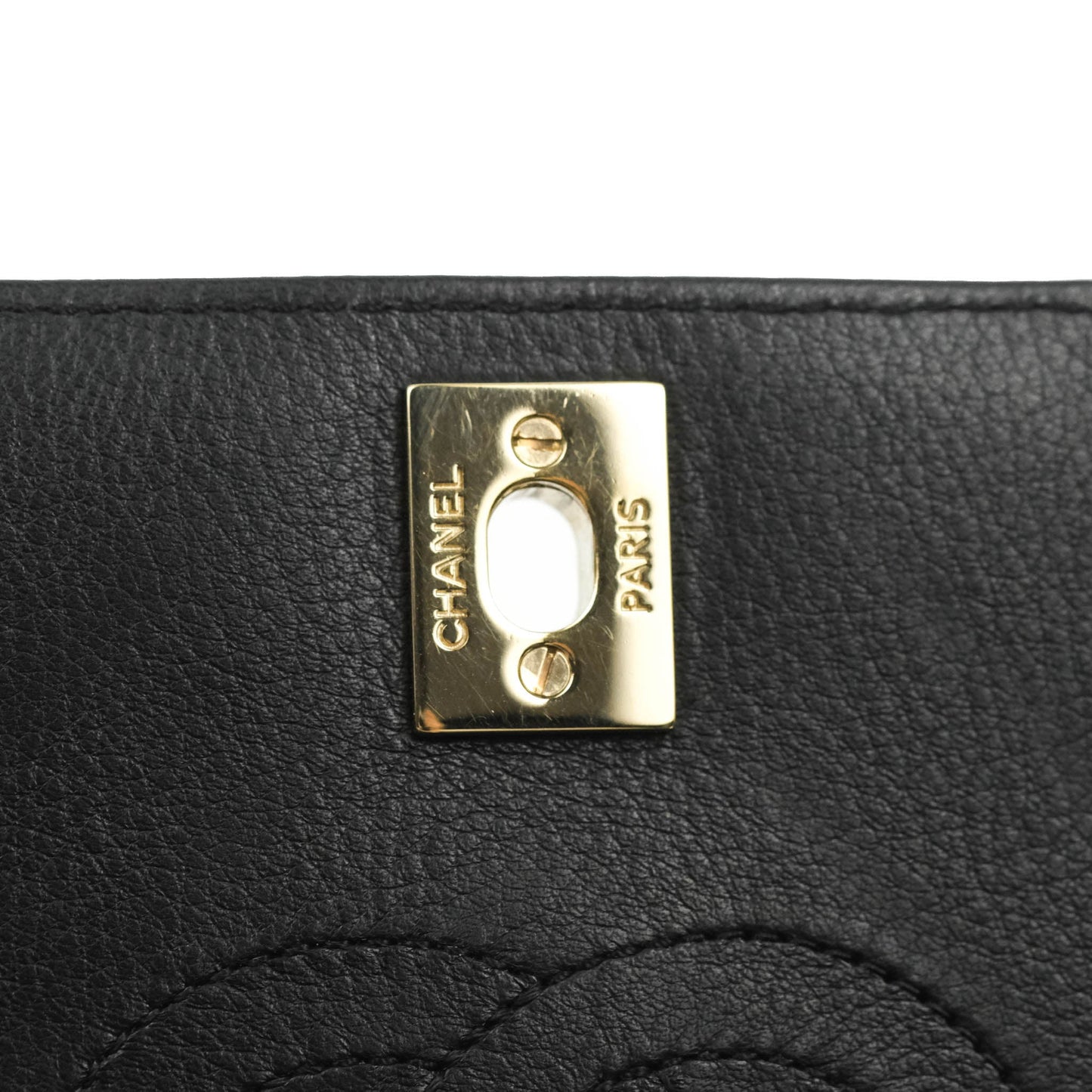 Chanel Small Statement Chevron Flap Bag Black Gold Hardware