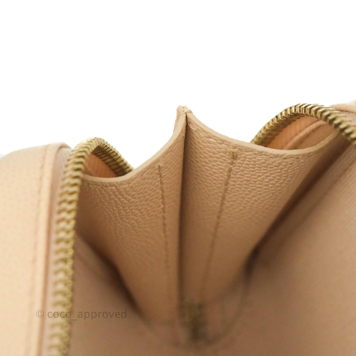 Chanel Quilted Small Like The Wallet Flap Light Beige Caviar Light Gold Hardware 22C