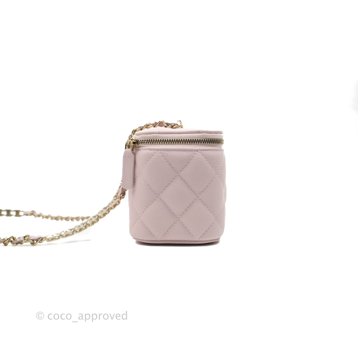 Chanel Vanity with CC Chain Light Pink Caviar Gold Hardware