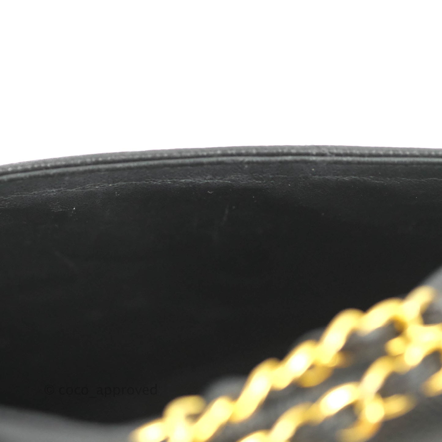 Chanel Vintage Chevron Envelope Flap Bag Black Caviar 24K Gold Hardware