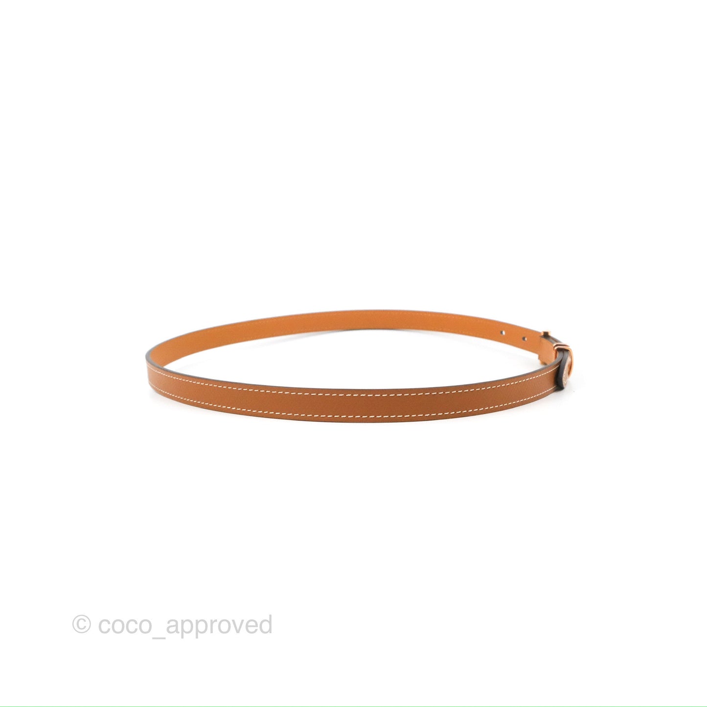 Hermes Pop H 15 Belt Gold Epsom Rose Gold Hardware