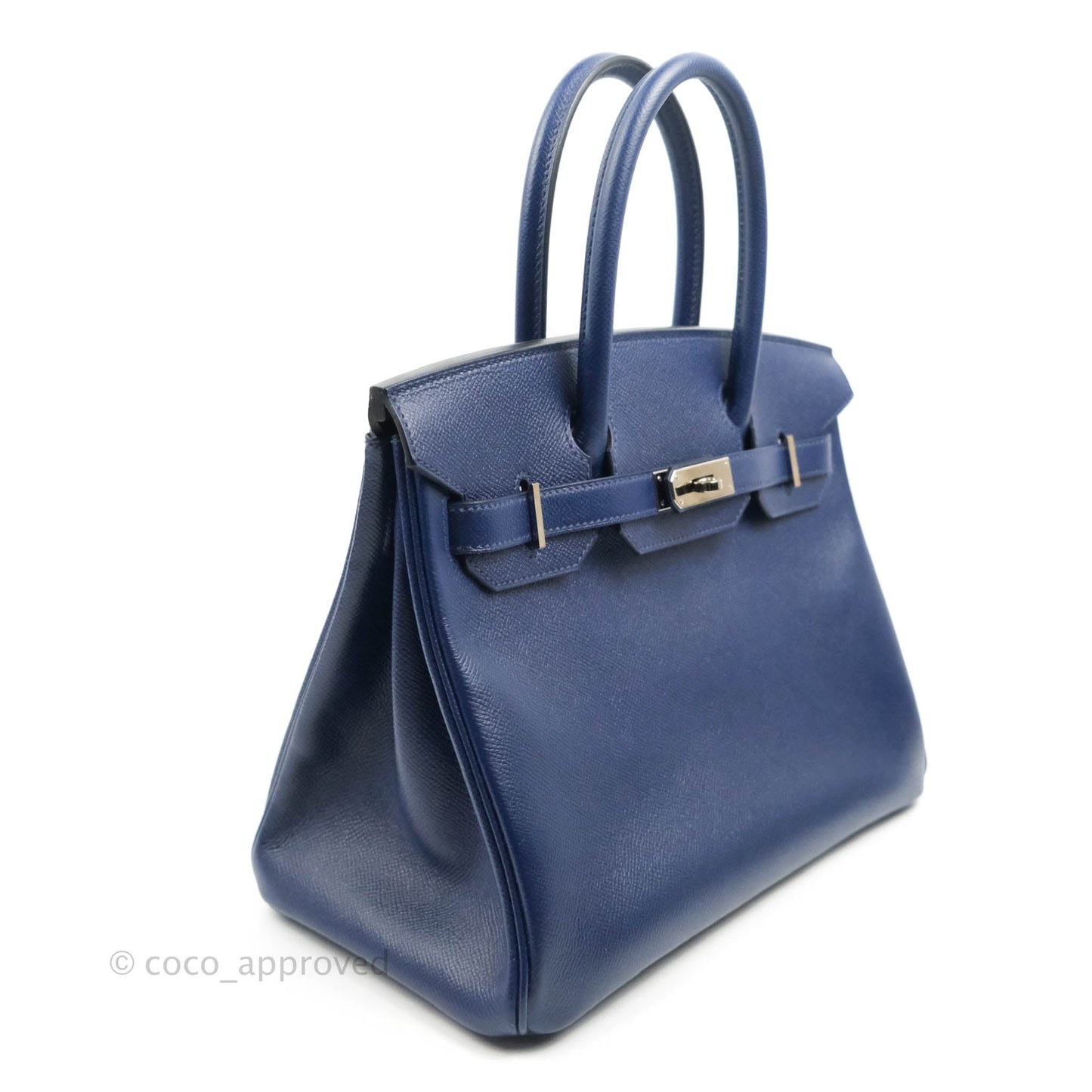 Hermès Birkin 30 Blue Sapphire Epsom Palladium Hardware