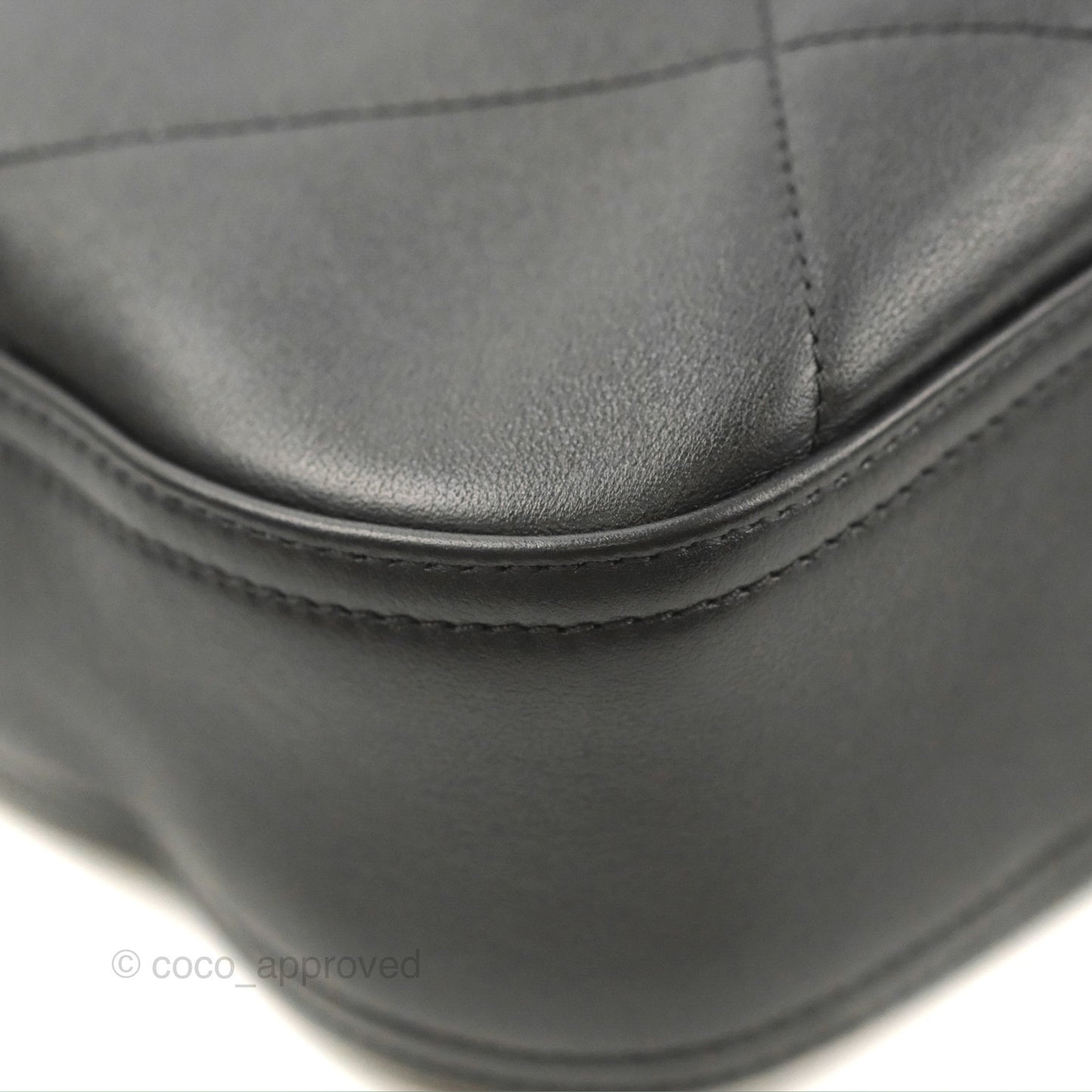 Chanel Large Stitched Easy Mood Hobo Black Calfskin