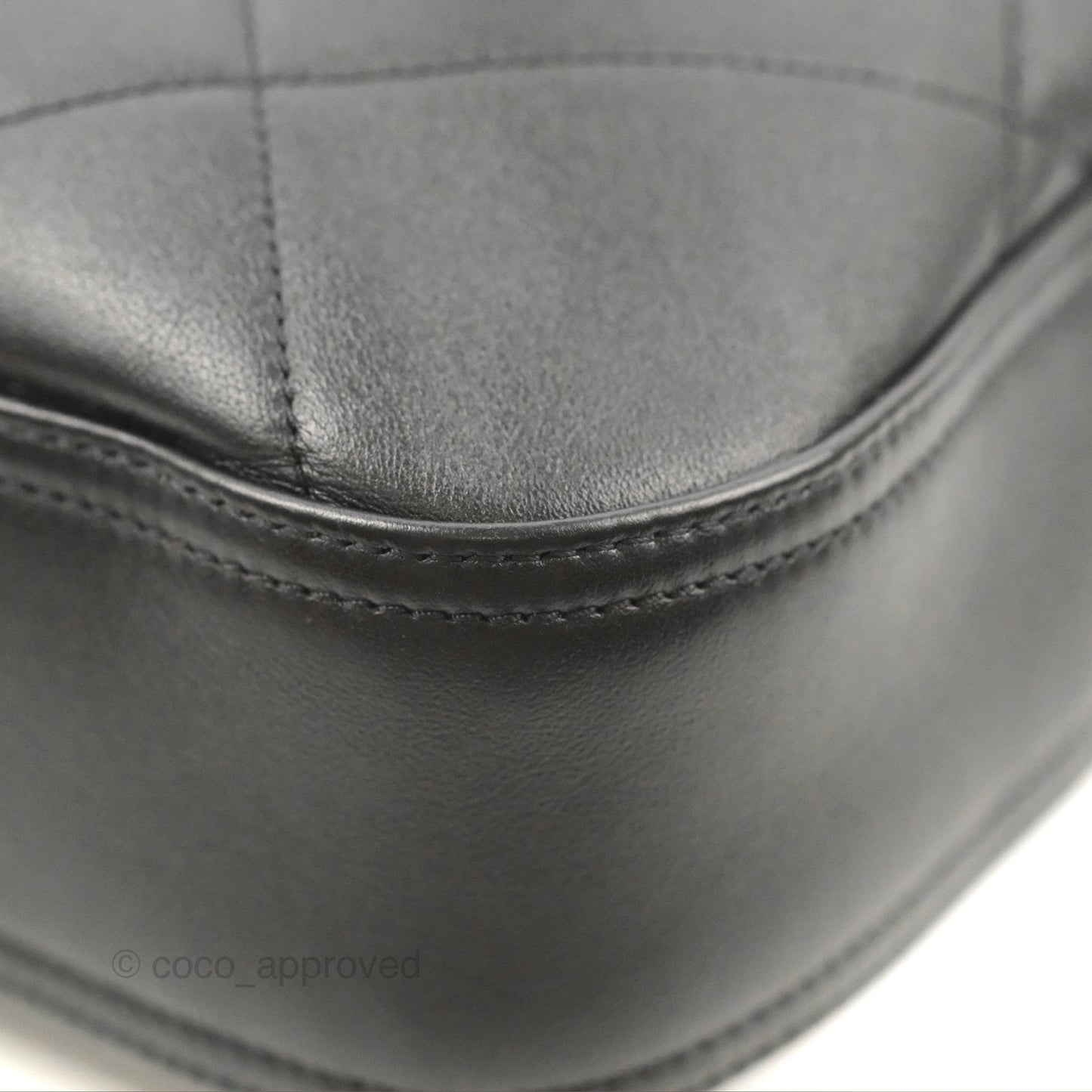 Chanel Large Stitched Easy Mood Hobo Black Calfskin