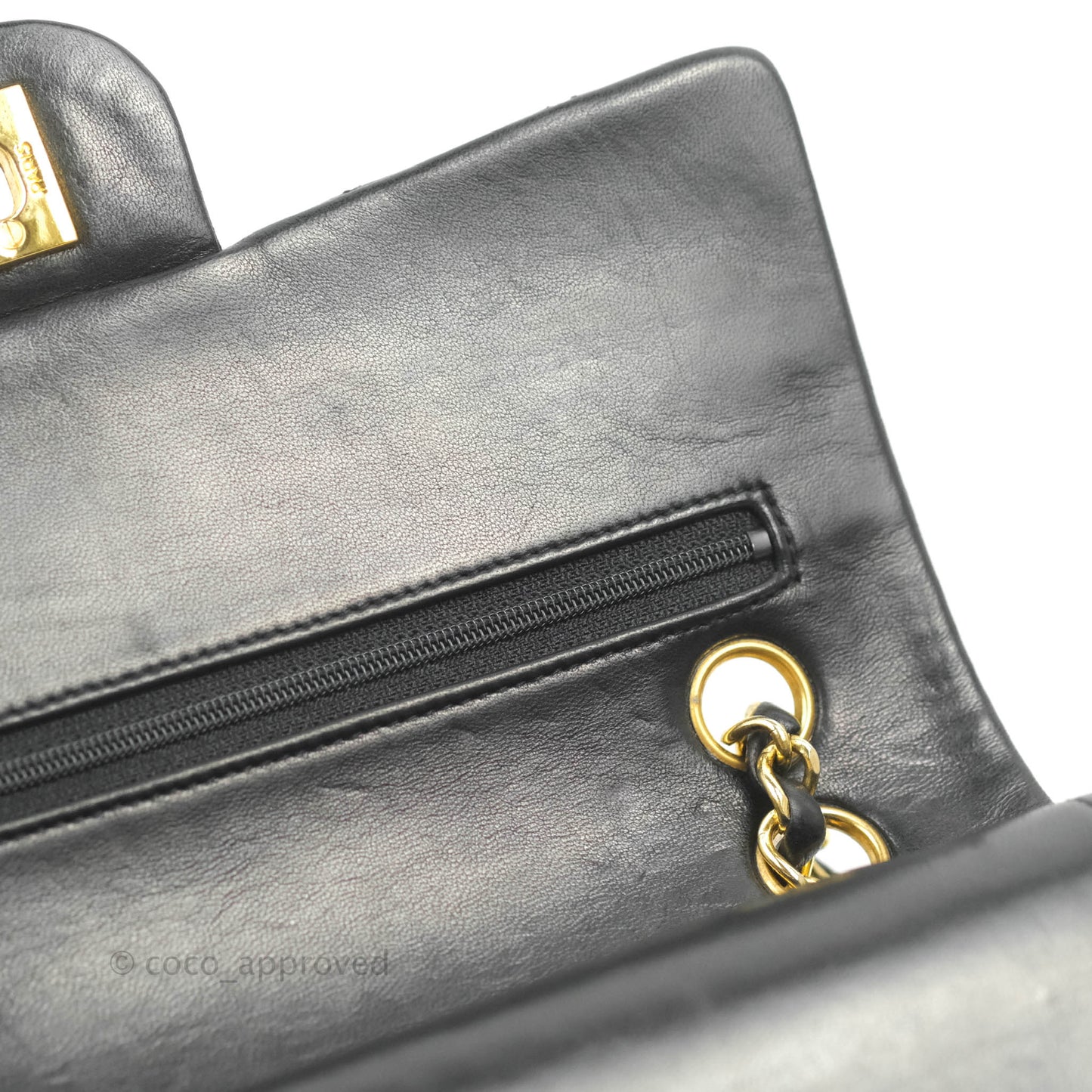 Chanel Classic Vintage Small Flap Black Lambskin 24K Gold Hardware