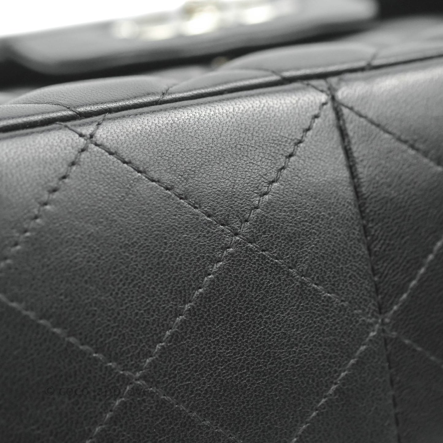 Chanel Jumbo Double Flap Black Lambskin Silver Hardware⁣⁣