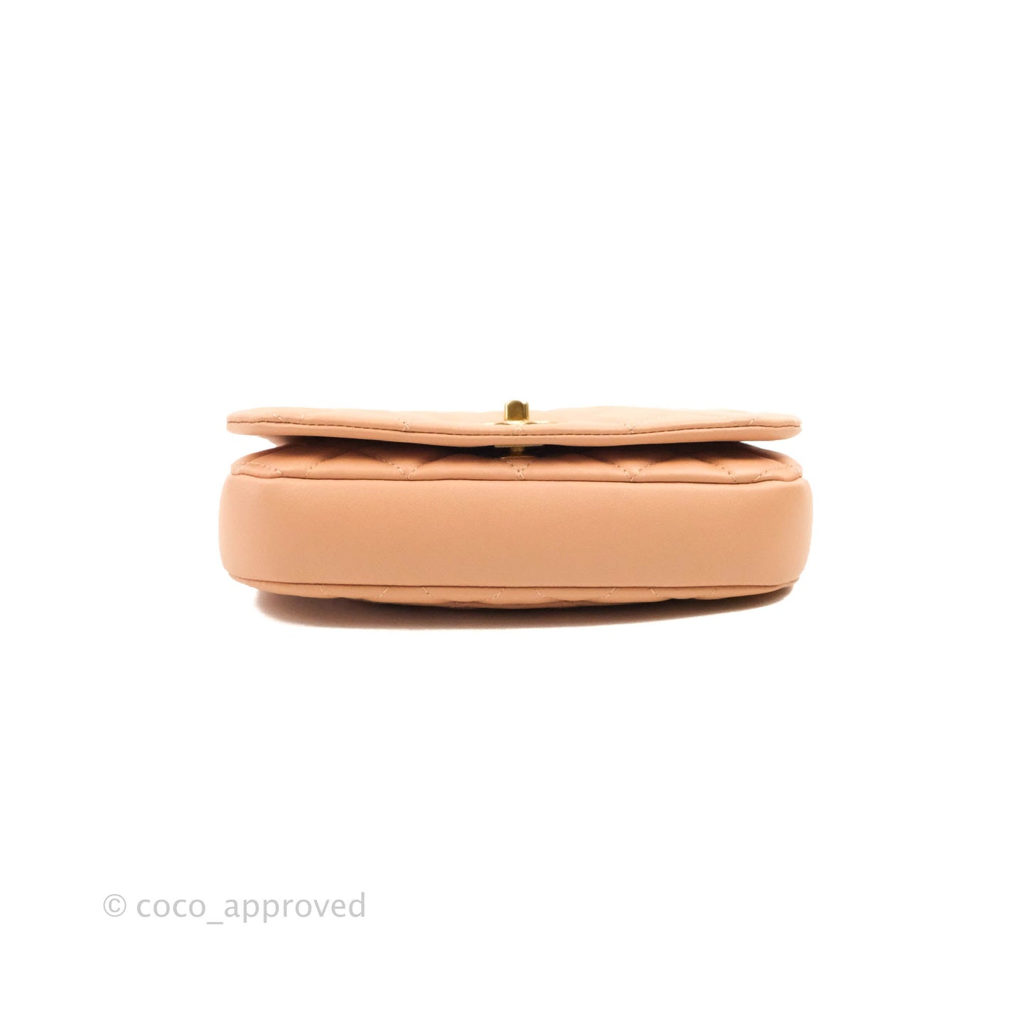 Chanel Clutch with Chain Beige Pink Calfskin Aged Gold Hardware