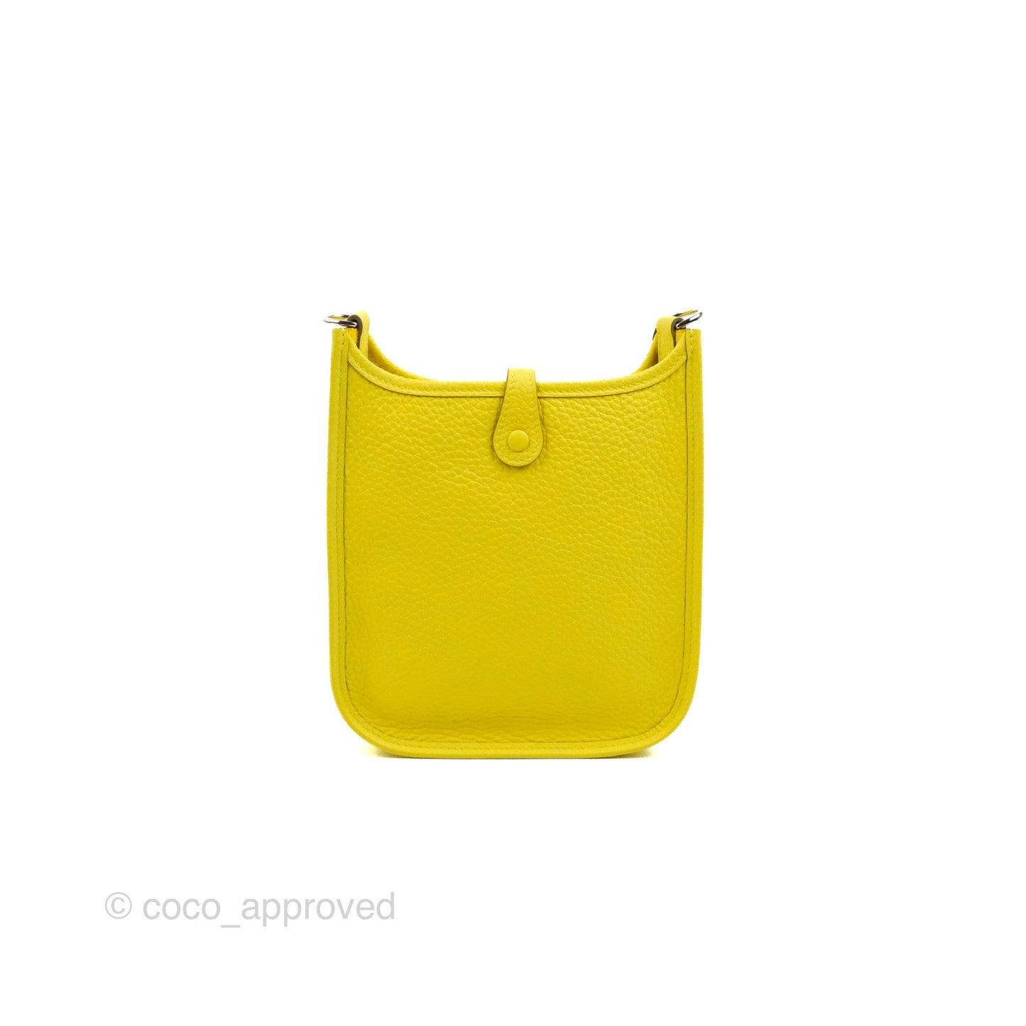 Hermès Mini Evelyne 16 Lime Clemence Palladium Hardware