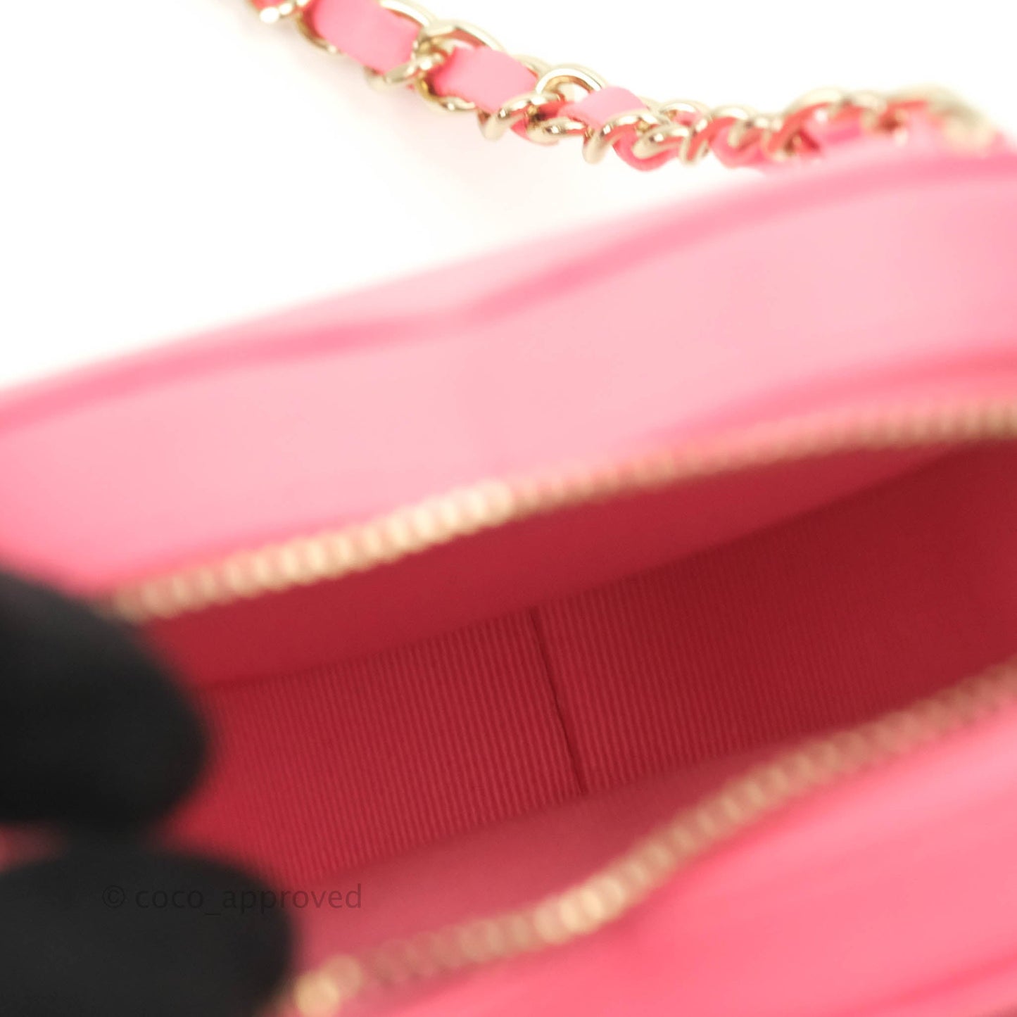 Chanel Mini Heart Belt Bag Pink Lambskin Gold Hardware 22S